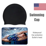Solid Color Waterproof Swimming Cap for Men & Women – Long Hair Friendly Swim Hat 🏊‍♂️