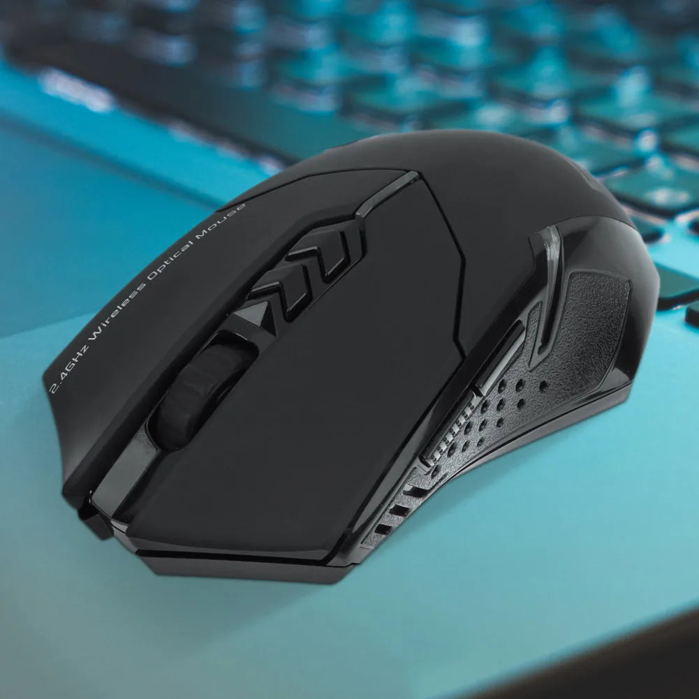 ET-X08 Wireless Gaming Mouse – 2.4G Professional Optical Mouse with Adjustable 2000 DPI & Ergonomic Design