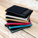 Slim Aluminum RFID Wallet – Automatic Pop-Up Credit Card Holder with Elastic Back Pouch 💳⚡
