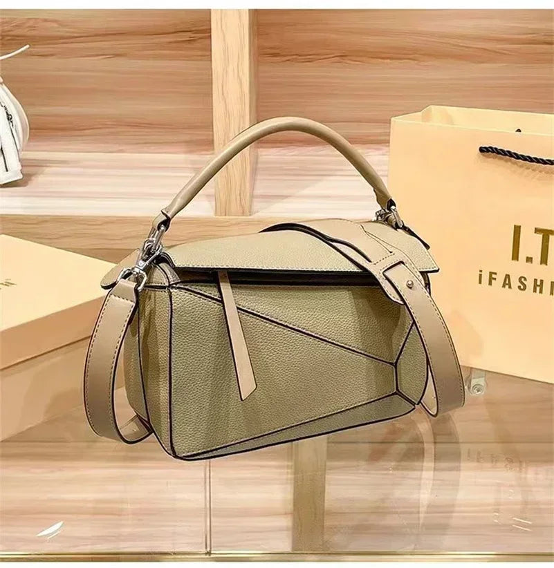 2024 Street-Trend Cowhide Woven Tote Bag for Women – Luxury Genuine Leather Designer Handbag