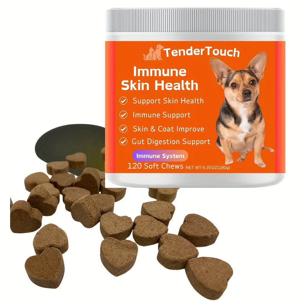 TenderTouch Allergy & Immune Supplement for Dogs – 240 Chews (2-Pack, 360g) for Seasonal Allergies, Itch Relief & Stronger Immunity