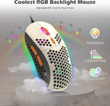 T8 Wired 65% Mechanical Gaming Keyboard & Mouse Combo – RGB Backlit TKL 68-Key Anti-Ghosting Keyboard with Coiled Cable & Tactile Switches