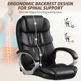 💺 High-Back Office Chair – PU Leather Executive Computer Desk Chair with Adjustable Height & Padded Swivel Seat