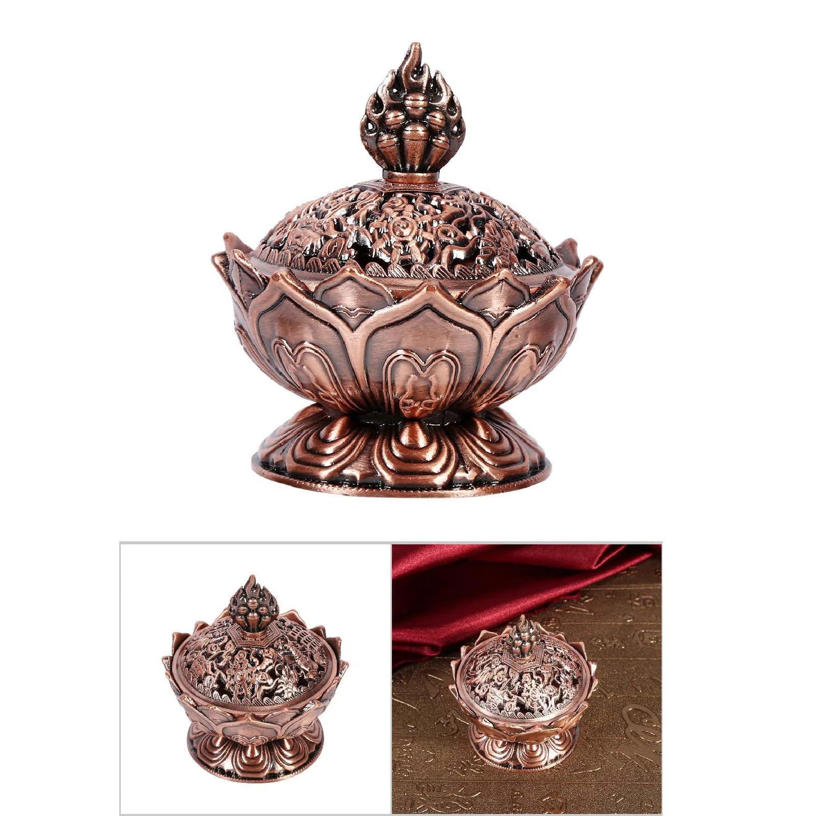Vintage Backflow Incense Burner – Ceramic Smoke Waterfall Cone & Stick Holder | Zen Aromatherapy Home Decoration