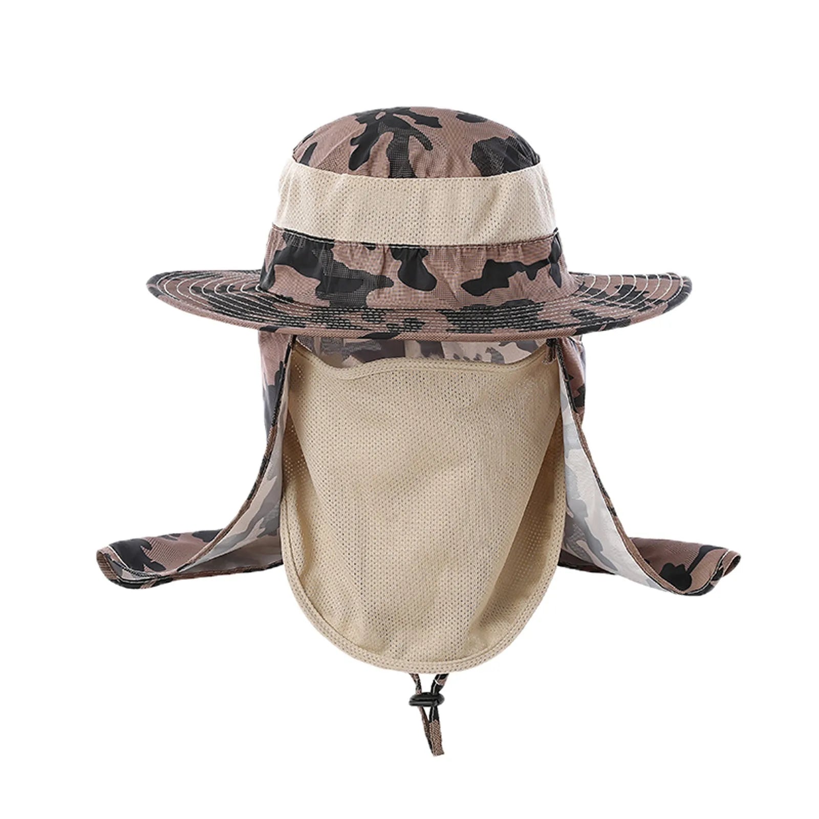 Large Brim Sun Hat – Anti-UV UPF 50+ Outdoor Fishing & Mountaineering Cap with Adjustable Chin Strap (Unisex)
