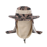 Large Brim Sun Hat – Anti-UV UPF 50+ Outdoor Fishing & Mountaineering Cap with Adjustable Chin Strap (Unisex)