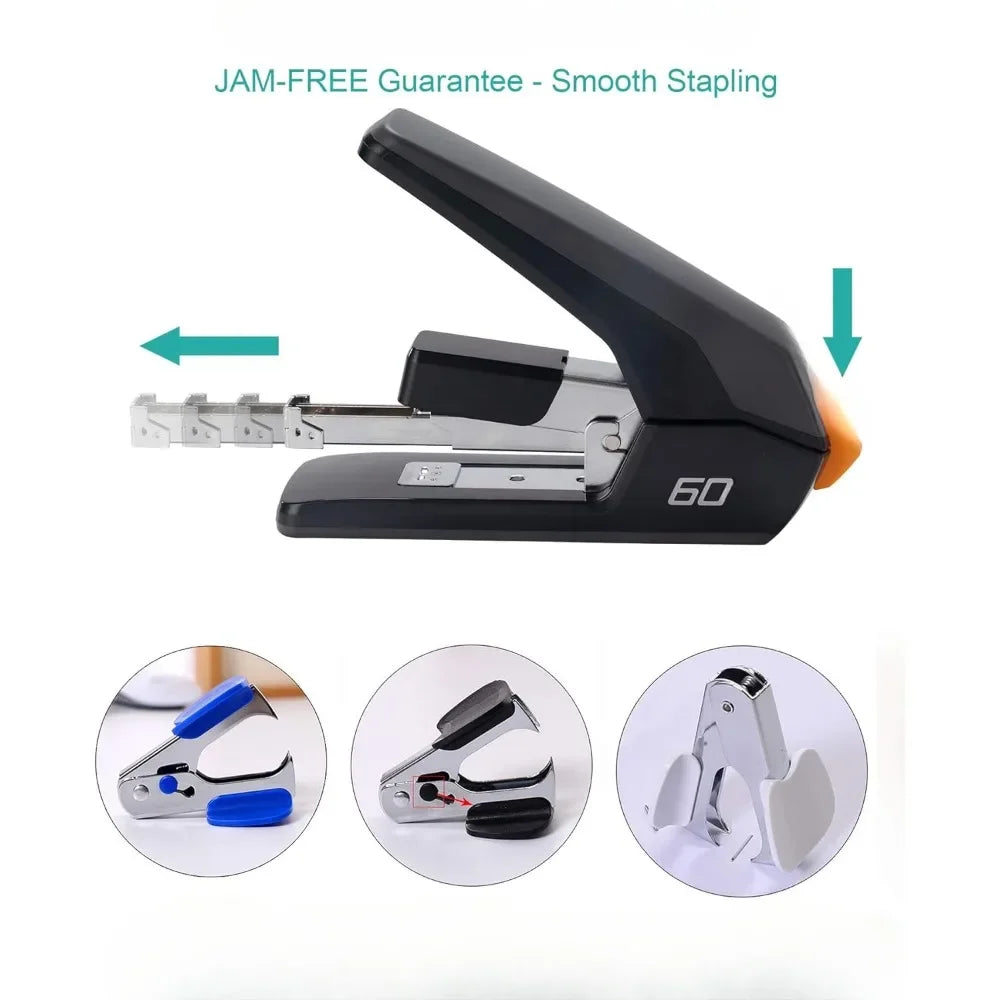 Easy Heavy-Duty One-Touch Stapler – Ergonomic, Easy-Load Office Stapler for Smooth Stapling