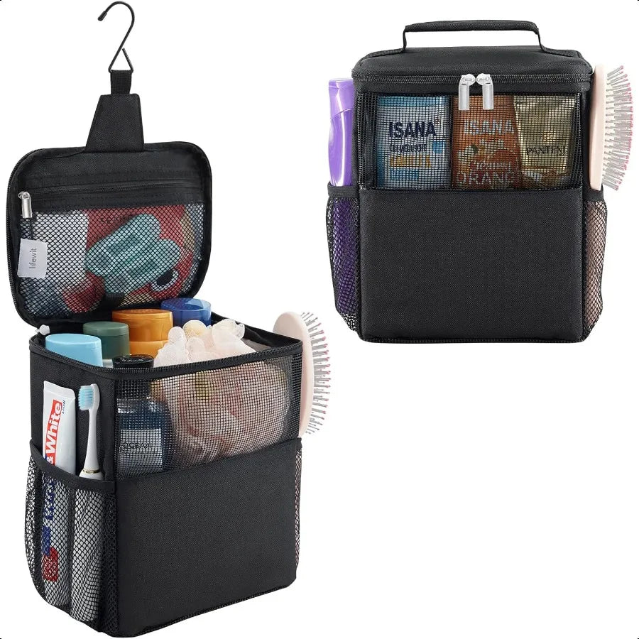 Mesh Shower Caddy Tote Bag – Portable Hanging Bathroom & Travel Organizer
