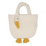 Women’s plush cartoon goose tote bag – soft casual fashion handbag, cute portable purse with adjustable strap for shopping & parties