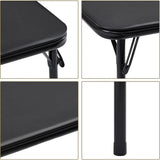 5-Piece Folding Card Table and Chair Set – Portable, Padded, No Assembly Required (Black)