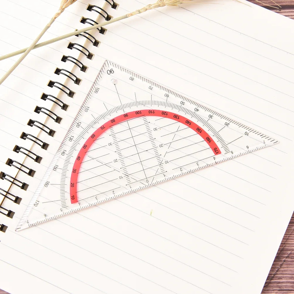 15 cm Multi-Function Engineering Ruler – Square, Triangle, Protractor & Measurement Scale