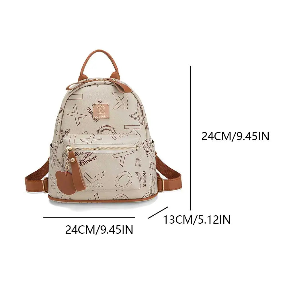 PU Leather Mini Backpack Purse for Women – Adjustable Strap Multi-Pocket Backpack for Travel & Shopping