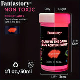 Acrylic Paint Set – 10 Neon & Glow-in-the-Dark Colors for Crafts, Canvas & Creative Projects 🎨✨