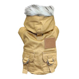 Dog Winter Jacket with Harness – Heavy-Duty Warm Coat & Hoodie Vest for Outdoor Hiking (Small–Large Dogs)