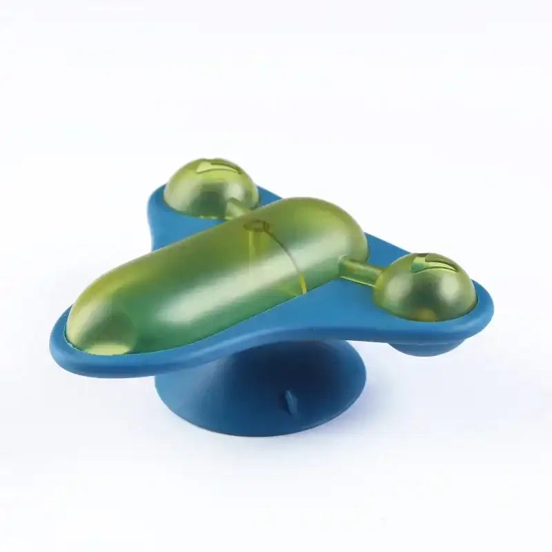 “Rotating Flying Chair Interactive Cat Teaser Toy – Spinning Small Aircraft Design with Treat Dispenser”