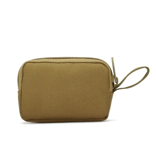Tactical Small EDC Bag – Nylon Coin, Money & Key Pouch with Zipper Card Pocket & Outdoor Belt Pack