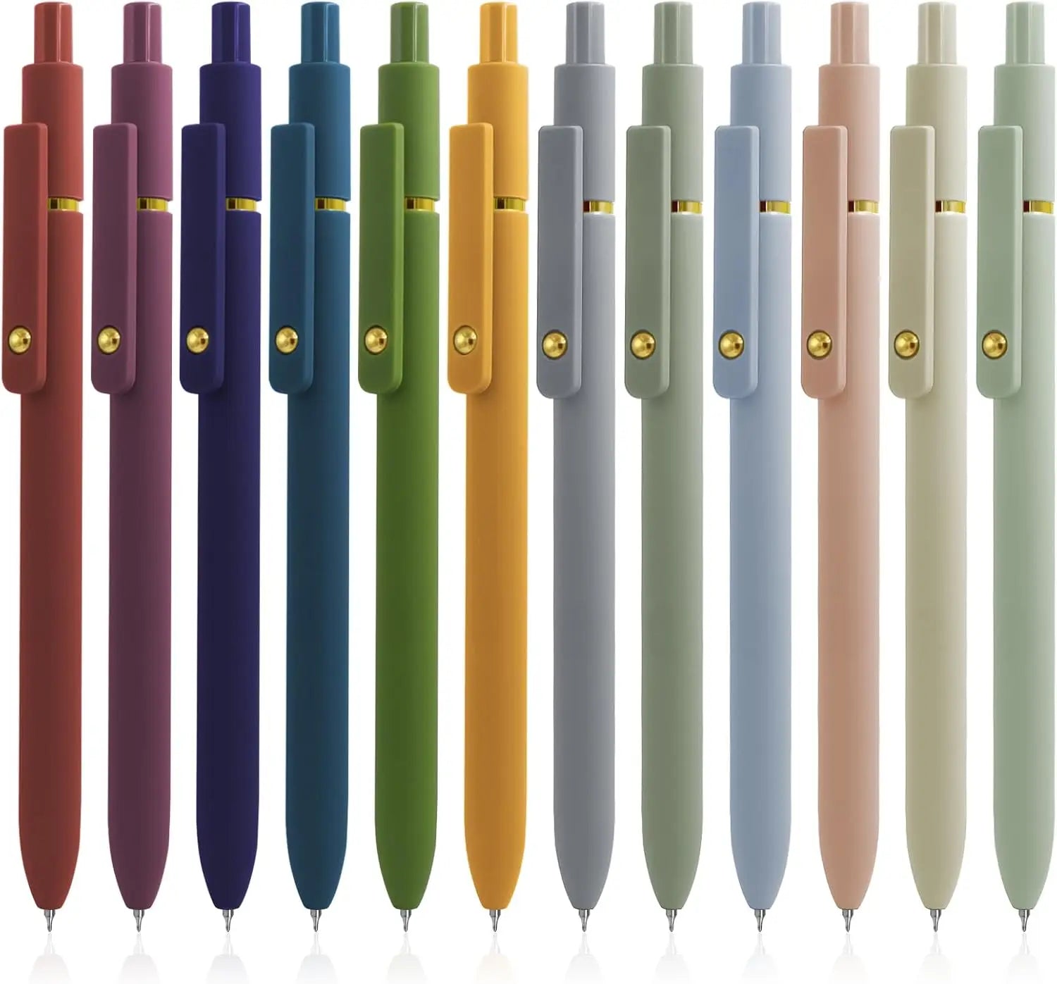 Gel Pens – 5-Pack 0.5mm Black Ink Retractable Pens with Silicone Grip & Metal Clip ✍️