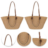 Women Woven Tote Bag – Large Capacity Wicker Beach Shoulder Bag for Summer Travel & Casual Chic