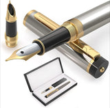 Premium Pens Set – Medium & Fine Nib with Case, 6 Ink Cartridges & Converter