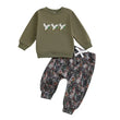 Wild Duck Embroidered 2-Piece Sweatshirt & Pants Set for Toddler Boys