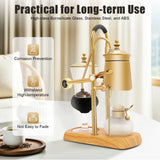 400 ml Siphon Vacuum Coffee Maker Set – Stainless Steel & Wood Base Coffee & Tea Brewer