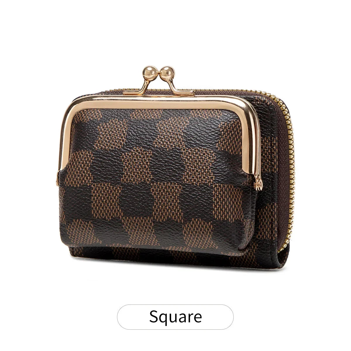 Women’s Retro Accordion Wallet – Fashion Print Short Coin Purse with Money Clip & Wristband
