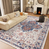 Retro Persian Sponge Carpet – Washable Non-Shedding Stain-Resistant Area Rug for Living Room & Home Décor