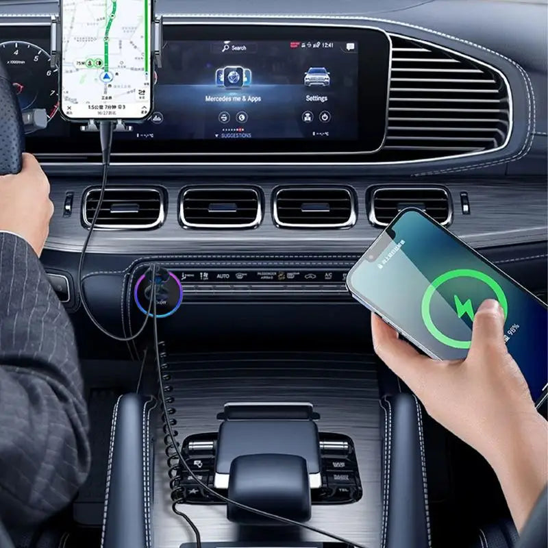 Car Charger Adapter – 30W Fast Charging PD Type-C Adapter Block with Night Vision Design for Cars & SUVs