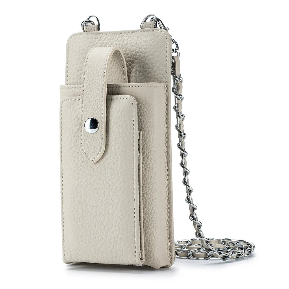 Women’s Small Crossbody Phone Purse – Fashion Wallet Shoulder Bag with Chain Strap, Card Slots & Pocket for Daily Use