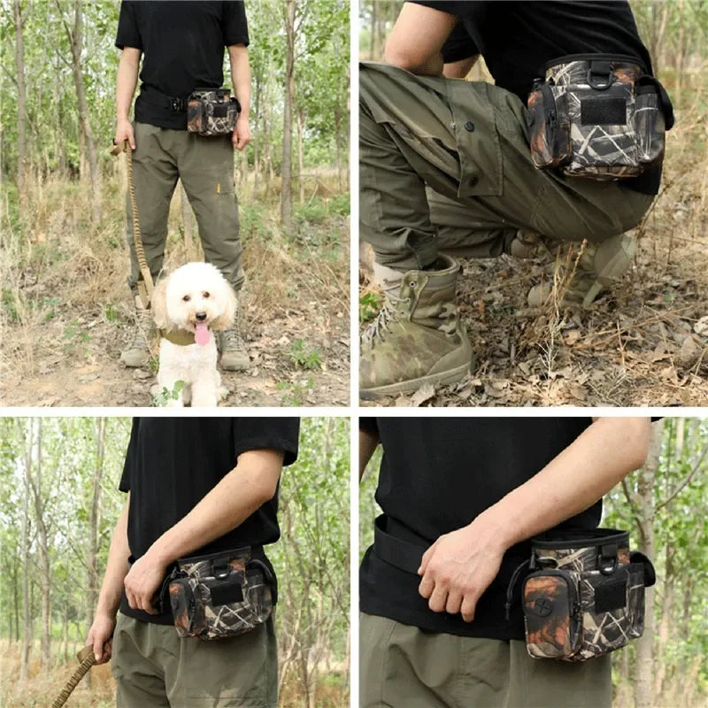 Portable Dog Treat Bag – Outdoor Training & Feeding Pouch with Waist Strap for Trainers and Pet Owners