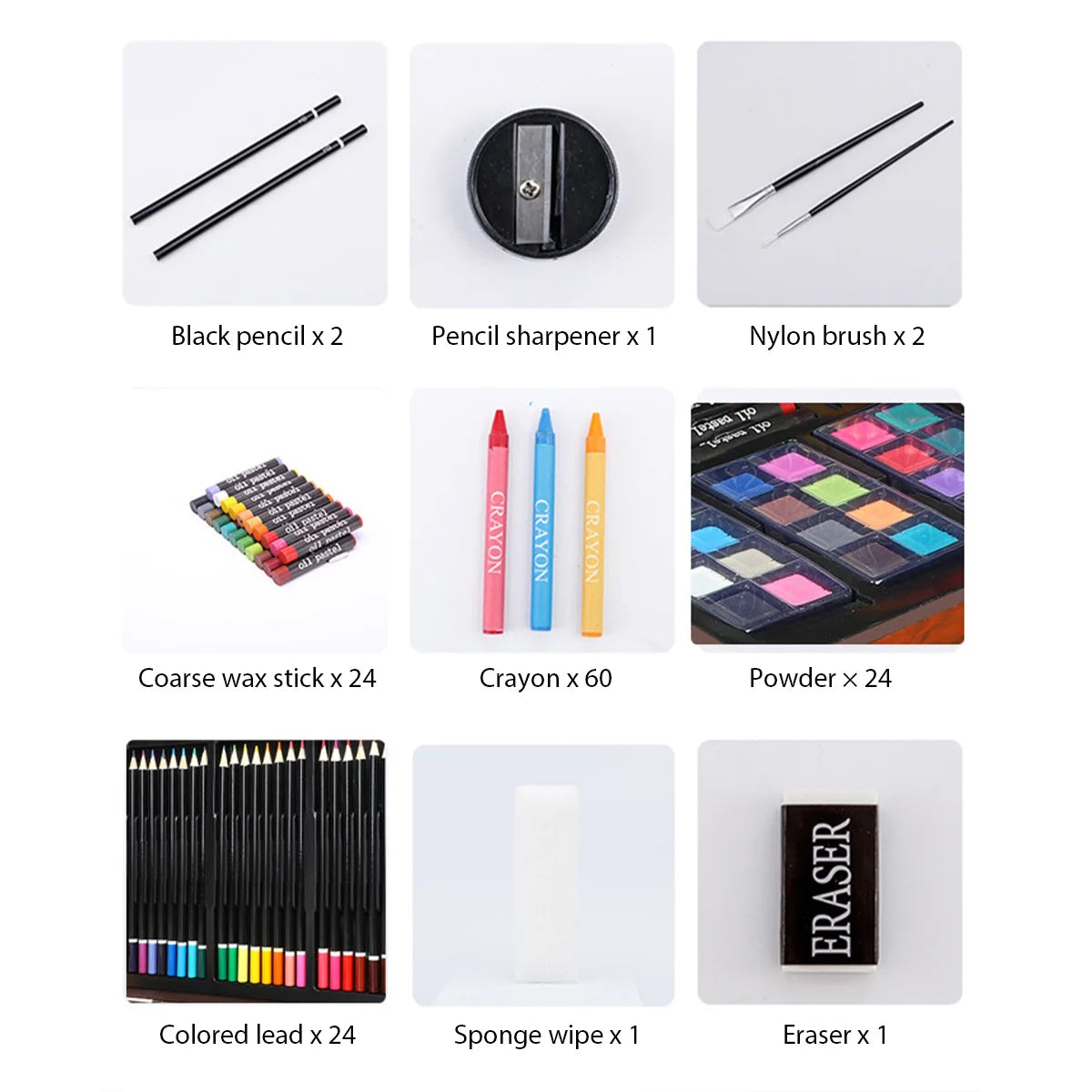 140-Piece Ultimate Painting & Drawing Art Set – Brushes, Markers, Watercolors & Pencils