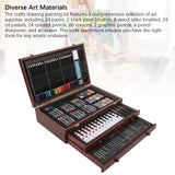Premium Wooden Art Set — Multifunctional Sketching & Painting Kit with Foldable Storage Box (School & Creative Projects) 🎨