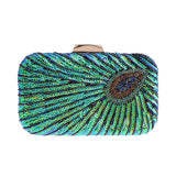 Luxury Peacock Beaded Sequin Evening Clutch – Elegant Diamond Shoulder Bag for Weddings, Parties & Special Events (2025 Edition)