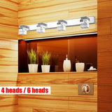 4-Head LED Mirror Front Wall Lamp – Modern Vanity Sconce, 0.5 m Illumination