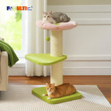 Cat Scratching Post for Large Cats – Tall Cat Tree Tower with Thick Sisal Post, Top Bed & Toy for Indoor Cats & Kittens