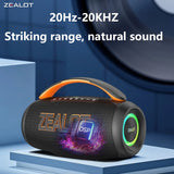 Zealot P12 60 W Wireless Outdoor Speaker – Dual-Pairing Subwoofer with 8,000mAh Battery for Home, Car & Travel