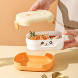 Charming Anime Cartoon Rectangular Leak-Proof Bento Lunch Box for Kids – Microwave Safe