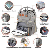 3-in-1 Diaper Bag Backpack with Foldable Baby Bed – Waterproof Travel Baby Bag with USB Charging | Multi-Function Changing Bed Backpack