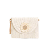 Women’s Raffia Straw Woven Bag – Handmade Summer Beach Shoulder & Crossbody Purse, Ladies’ Wrist Clutch & Handbag