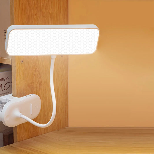 📖 LED Reading Light – Bendable Touch Clip-On Lamp with USB Charging, Multi-Function Night Light for Bedroom & Dorm