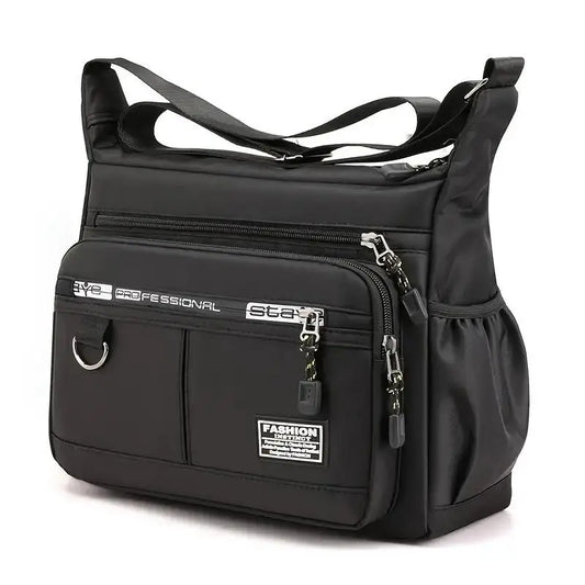 Men’s Waterproof Business Backpack – Wear-Resistant Multi-Pocket Shoulder & Messenger Bag for Work, Travel & Daily Use