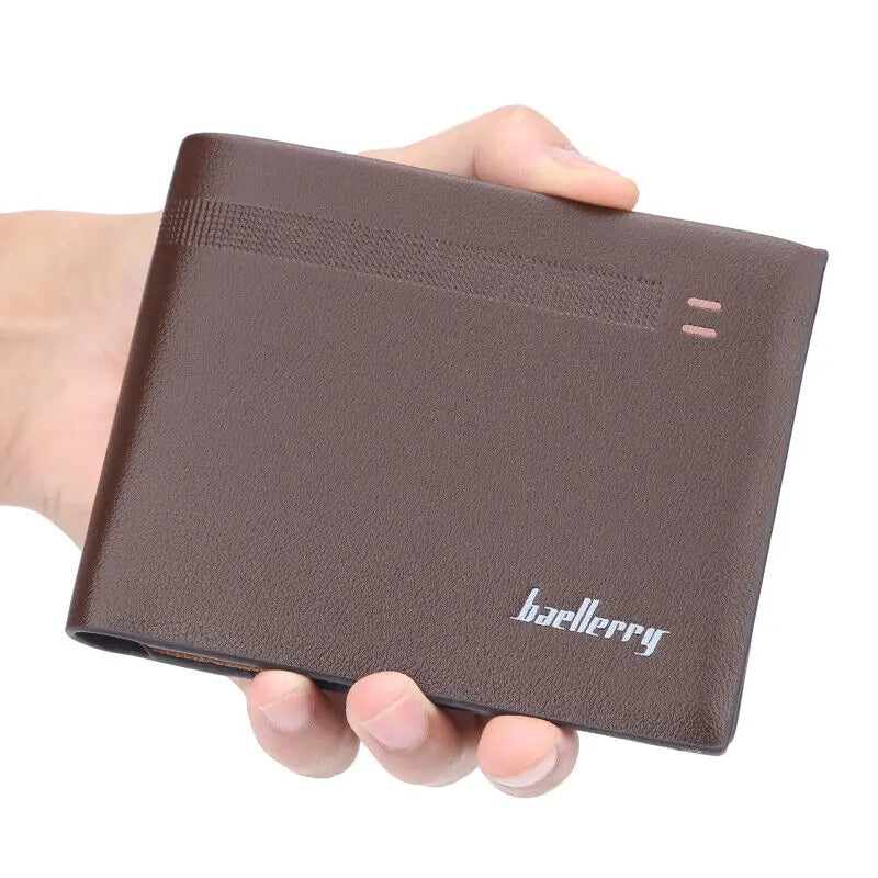 Casual Slim Business Wallet for Men – PU Leather Bifold Short Wallet with Card Holder & Money Clip | Elegant Executive Design