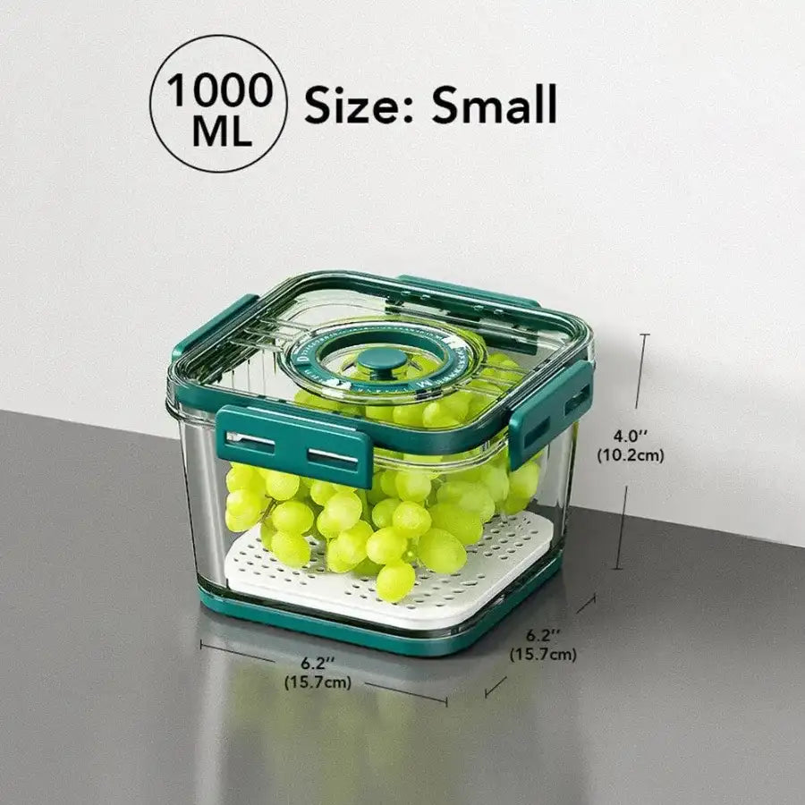 Smart Timer-Control Refrigerator Storage Container Set – 3-Piece Airtight Food Organizer
