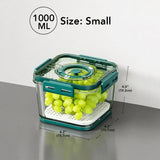 Smart Timer-Control Refrigerator Storage Container Set – 3-Piece Airtight Food Organizer
