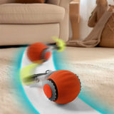 Interactive Rolling Ball Toy for Cats & Small Dogs – USB Rechargeable Smart Pet Wheel with Faux Tail