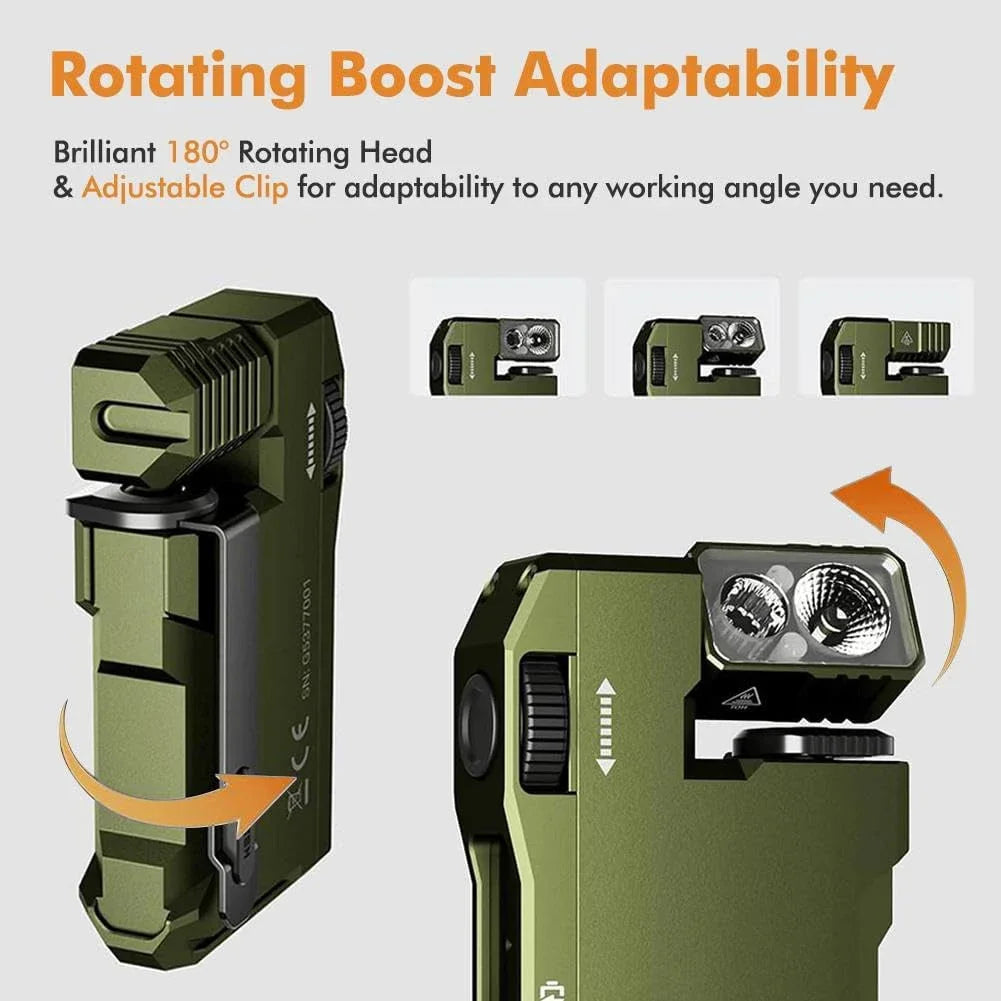 G5 Mini EDC Pocket Flashlight – 400 Lumens, Waterproof, Magnetic Tail, 180° Rotating Head 🔦✨
