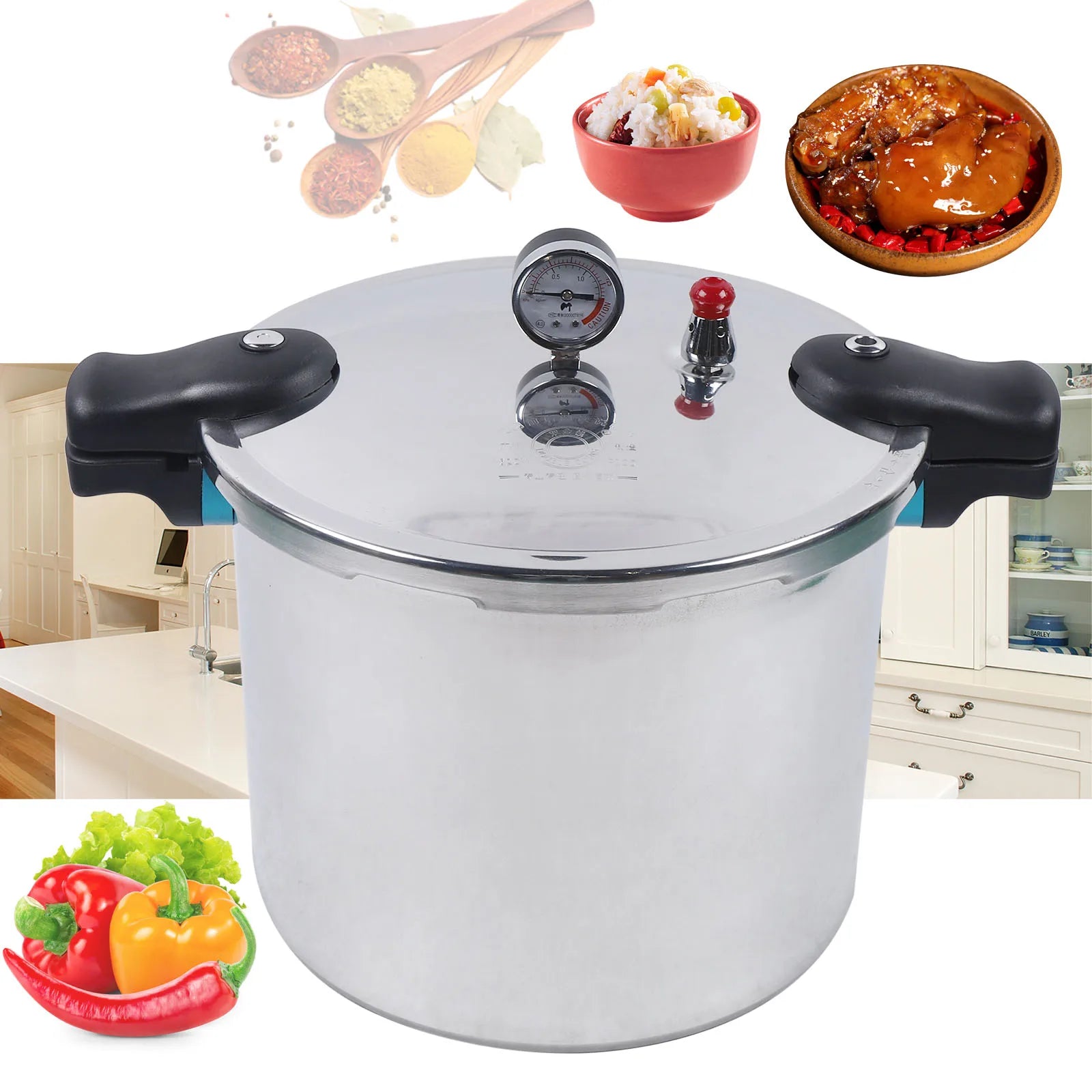 Large 23-Quart Aluminum Pressure Canner & Cooker – Heavy-Duty Kitchen Cookware for Home Canning & Cooking 🍲🥫