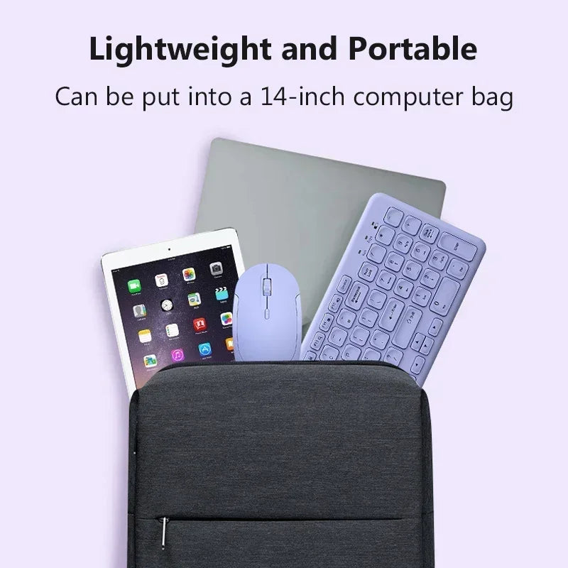 2.4G Wireless Gaming Keyboard and Mouse Combo – Portable Mini Keyboard with Silent Keys & Optical Mouse Kit for Laptop & PC