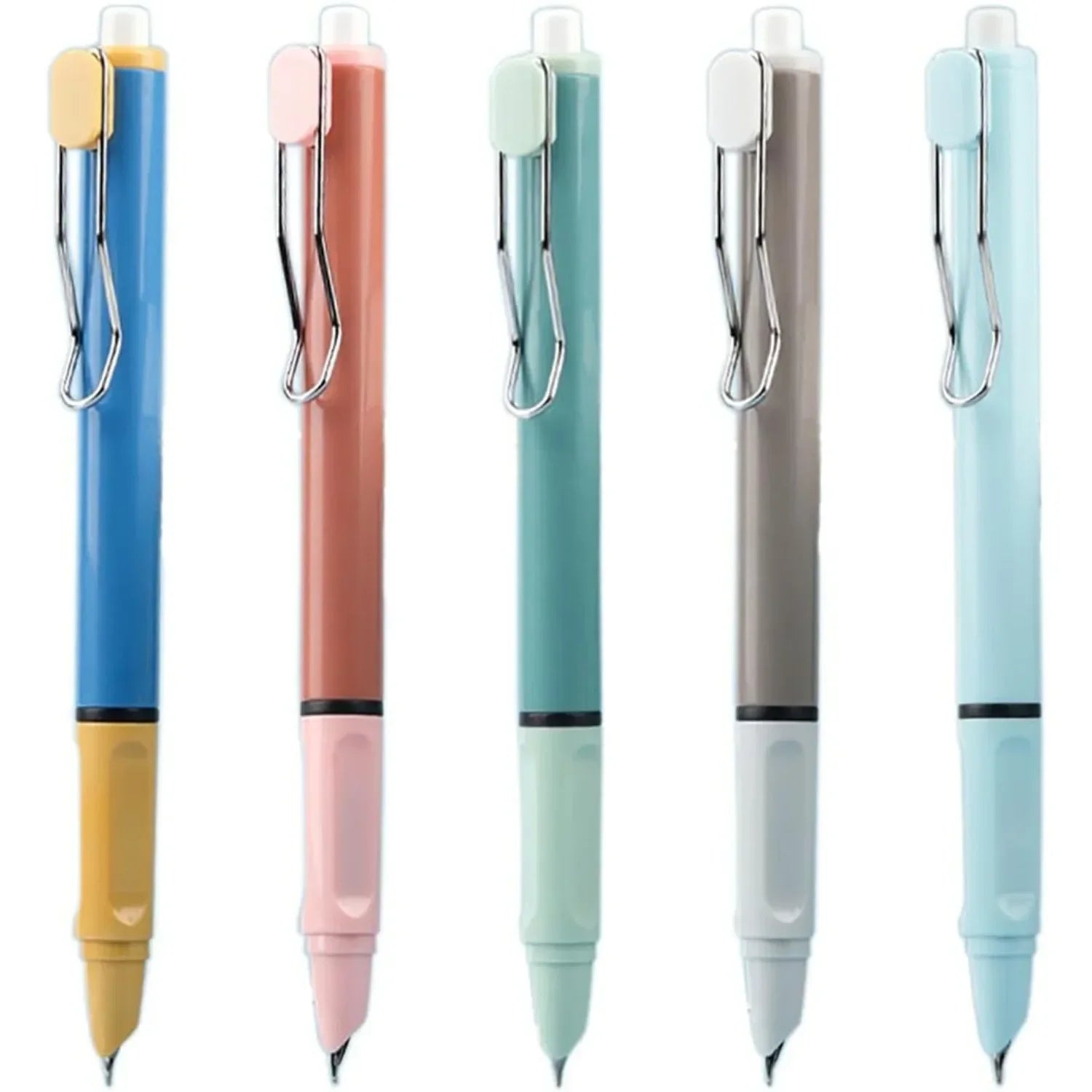 Retractable Fountain Pens – 5-Piece Refillable Set with 0.38mm Extra Fine Nib & Ink Converter ✒️
