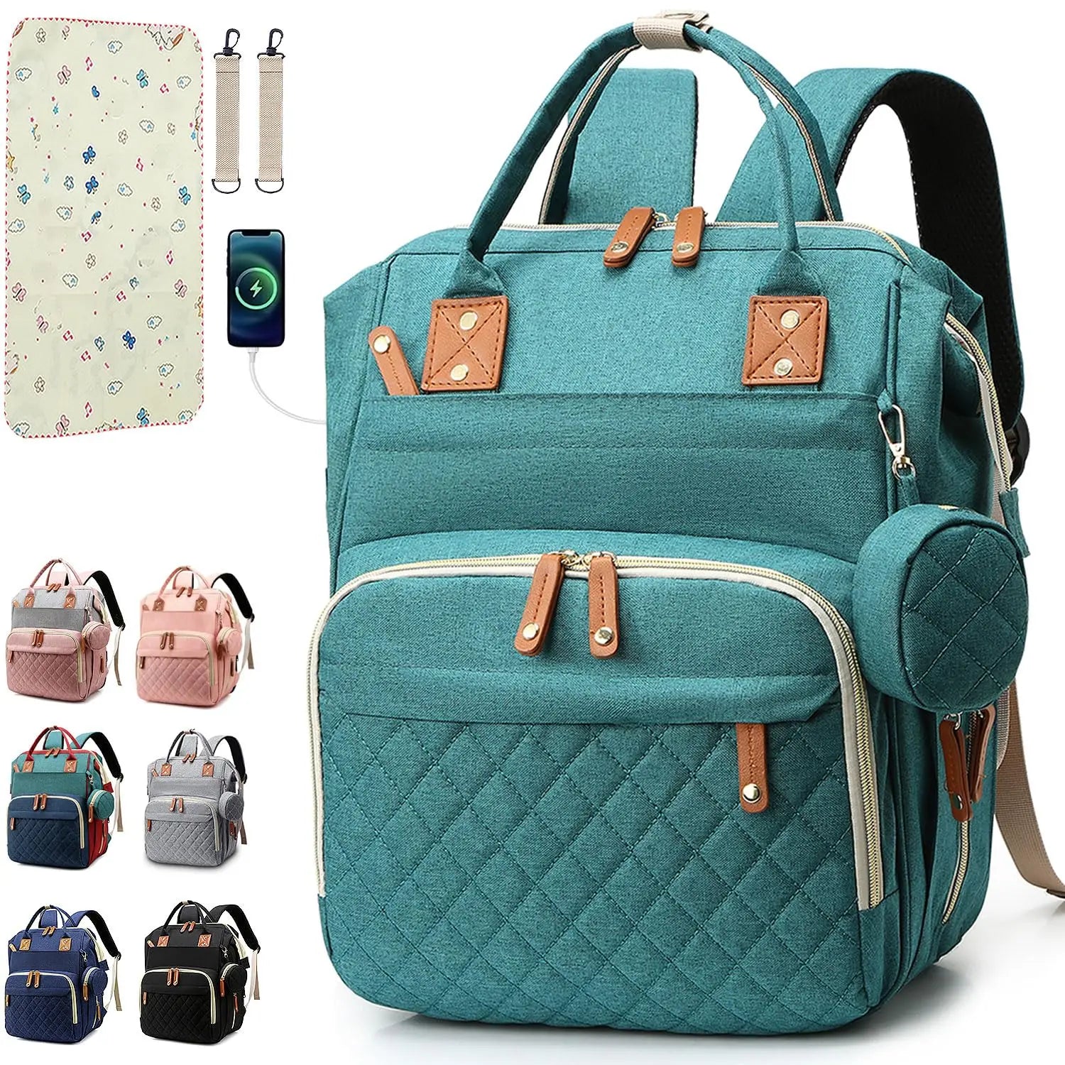 Large-Capacity Multifunctional Diaper Bag Backpack – Travel & Nursing Essentials